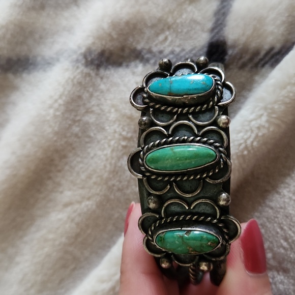 Silver and turquoise bracelet - Picture 10 of 10